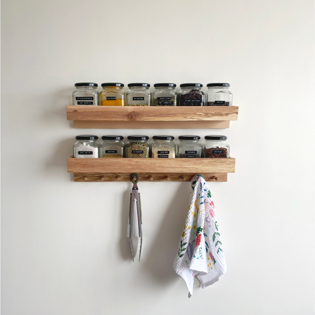 Repisas de pared de madera nativa