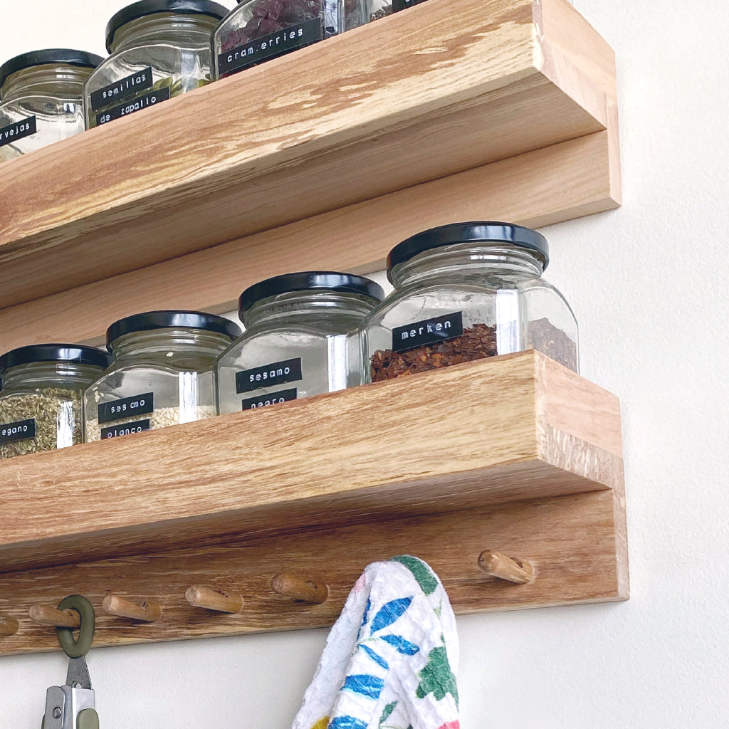 Repisas de pared de madera nativa